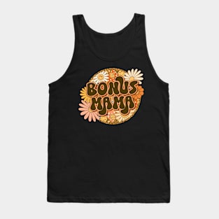 Bonus Mama Retro Groovy Floral Leopard Tank Top